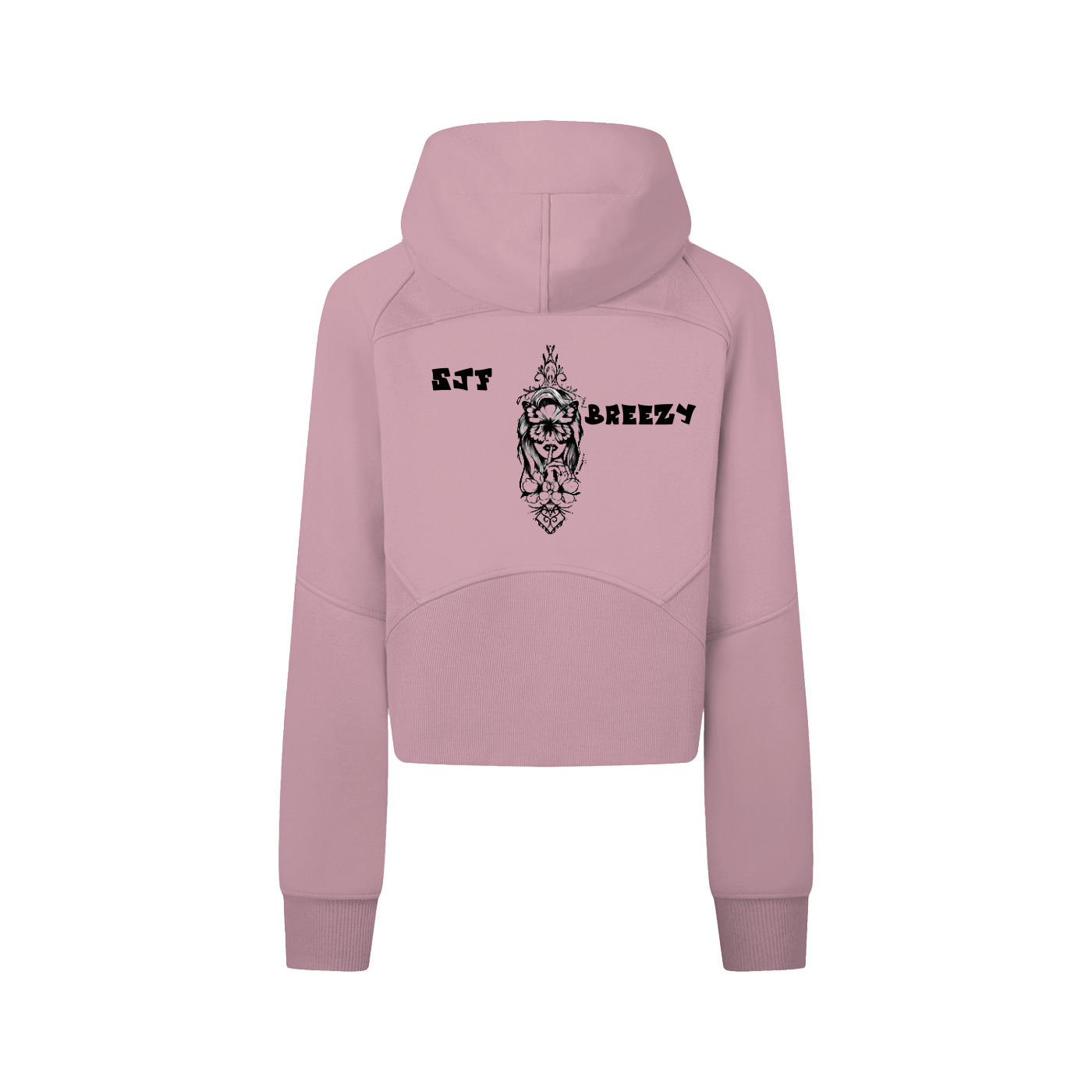 VintageBreezy Cropped Zip up Hoodie