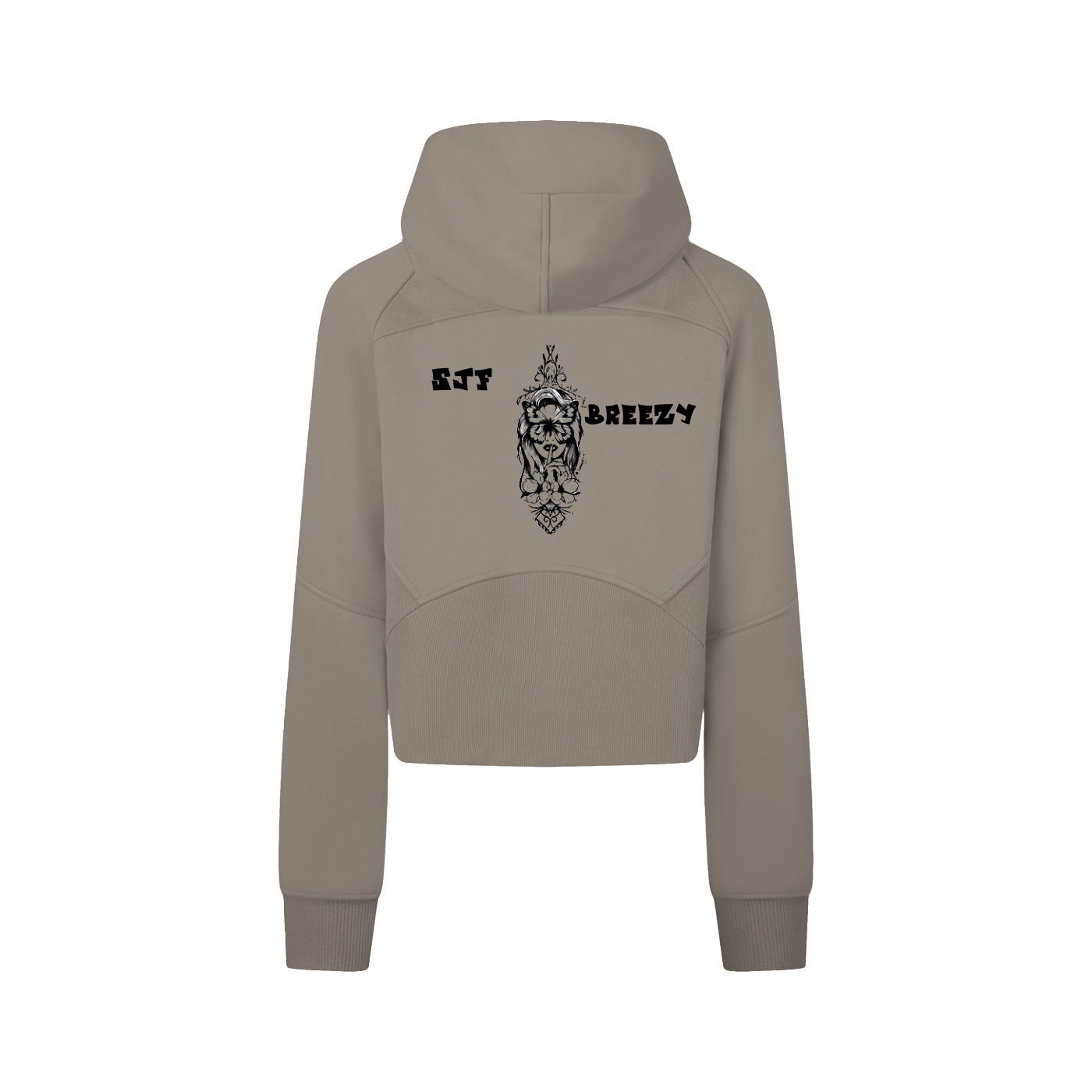 VintageBreezy Cropped Zip up Hoodie