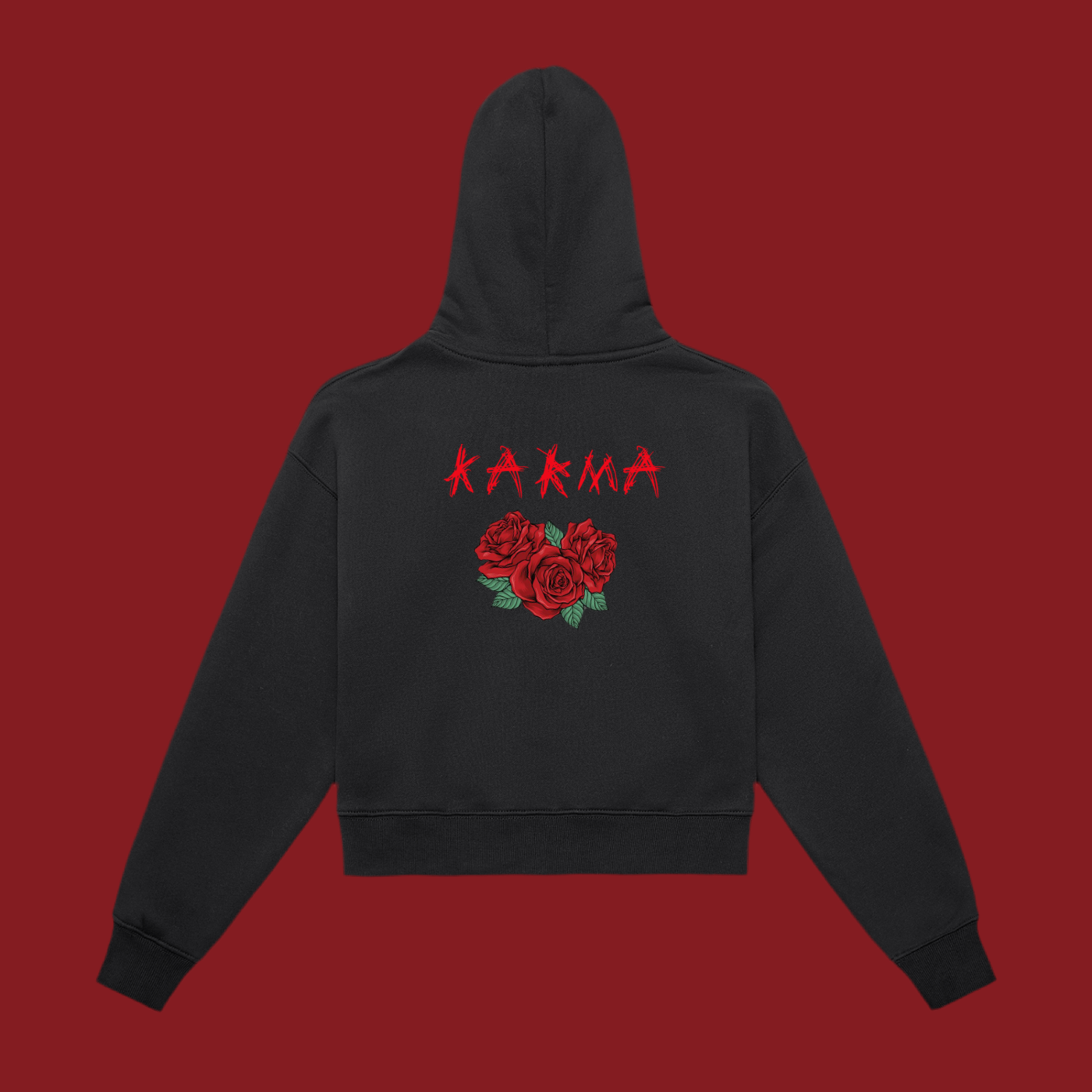 Fleeced Zip-Up Cropped Hoodie