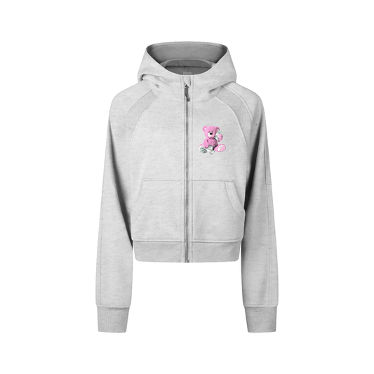 VintageBreezy Cropped Zip up Hoodie
