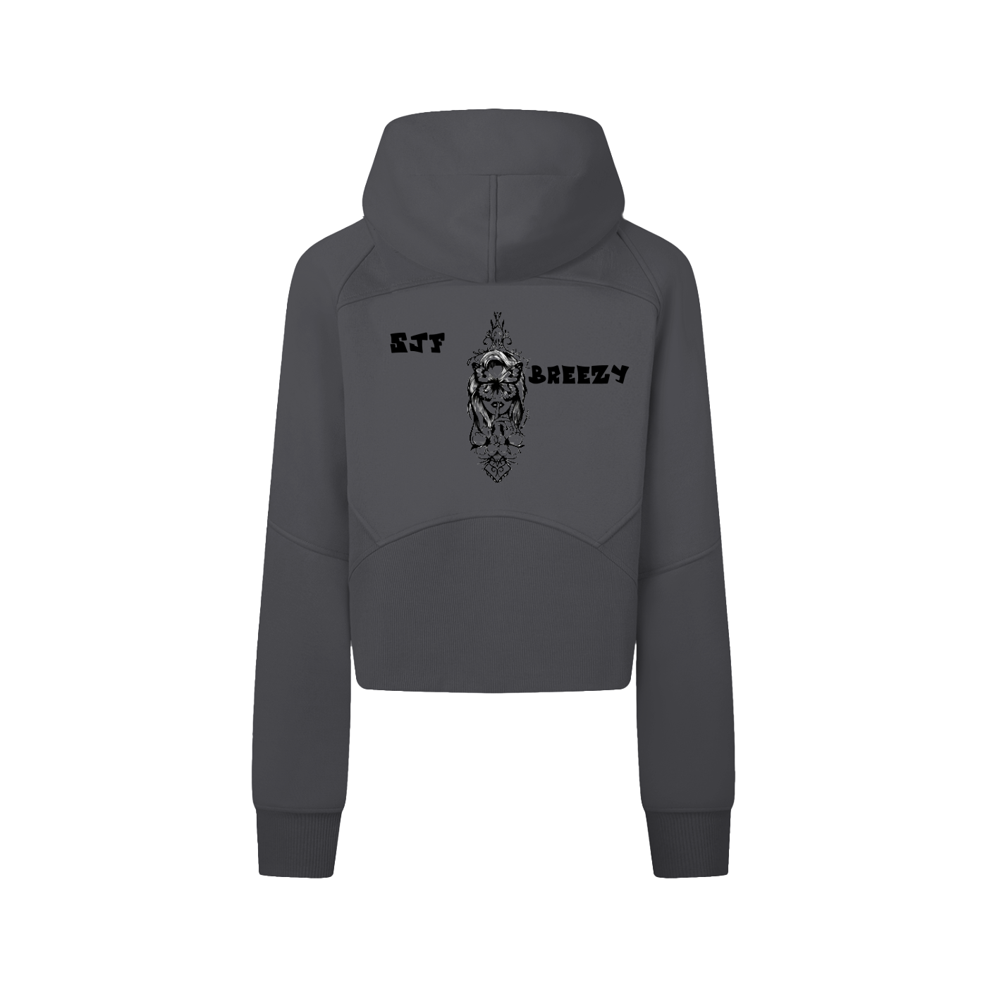 VintageBreezy Cropped Zip up Hoodie