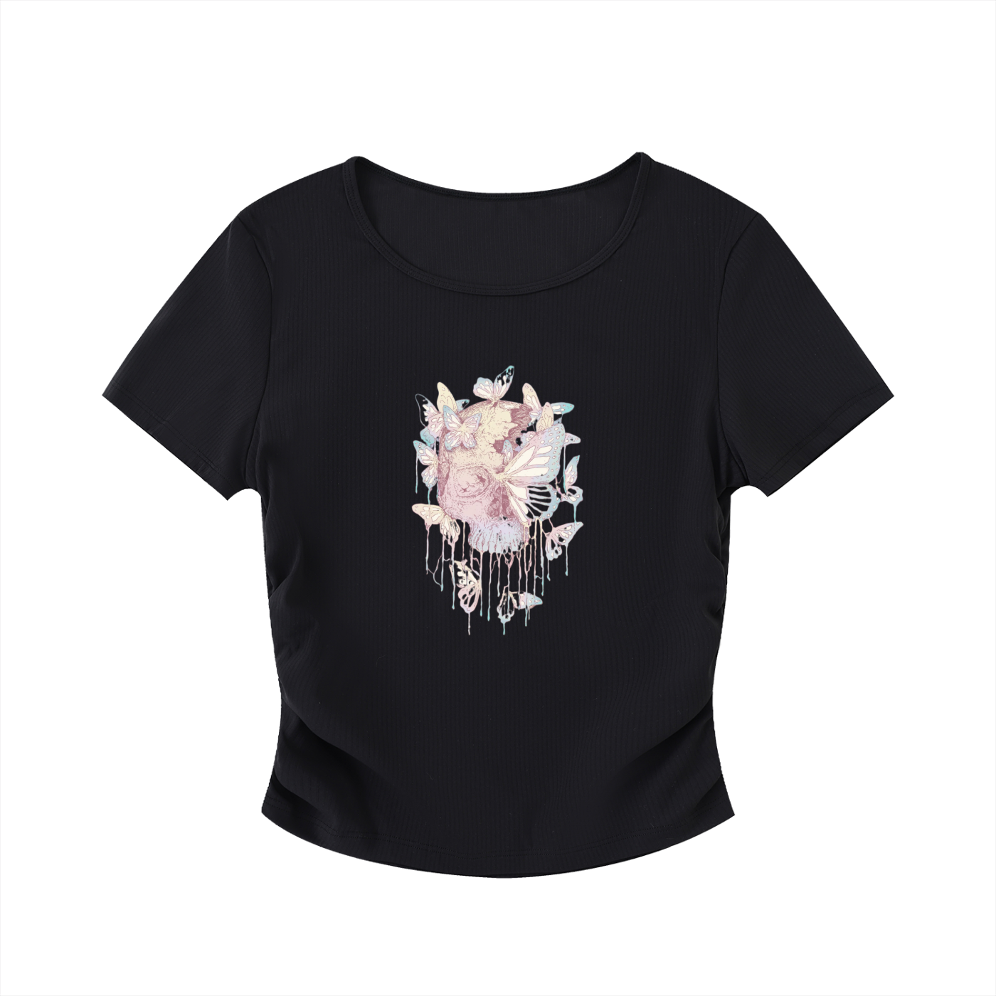 Ruched Bodycon Crop Top
