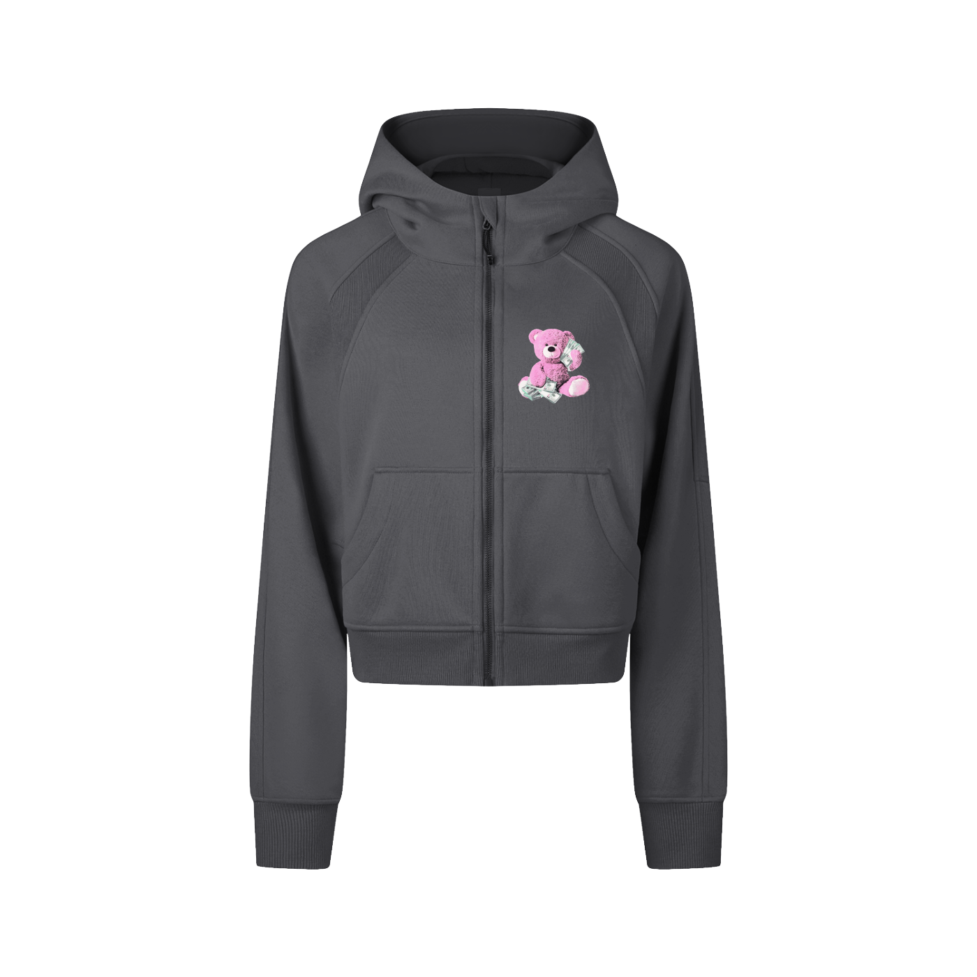 VintageBreezy Cropped Zip up Hoodie