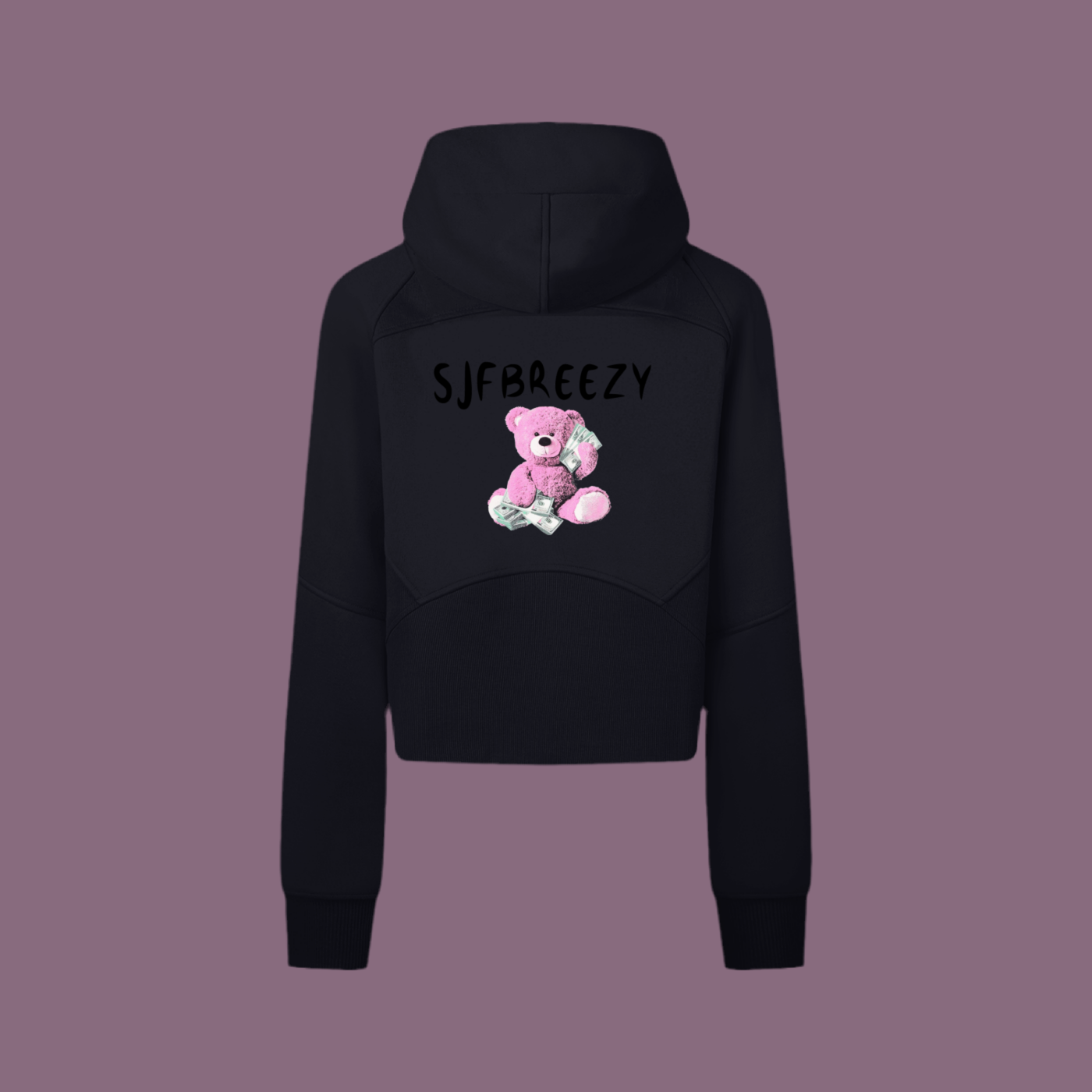 Cropped Zip-Through Hoodie