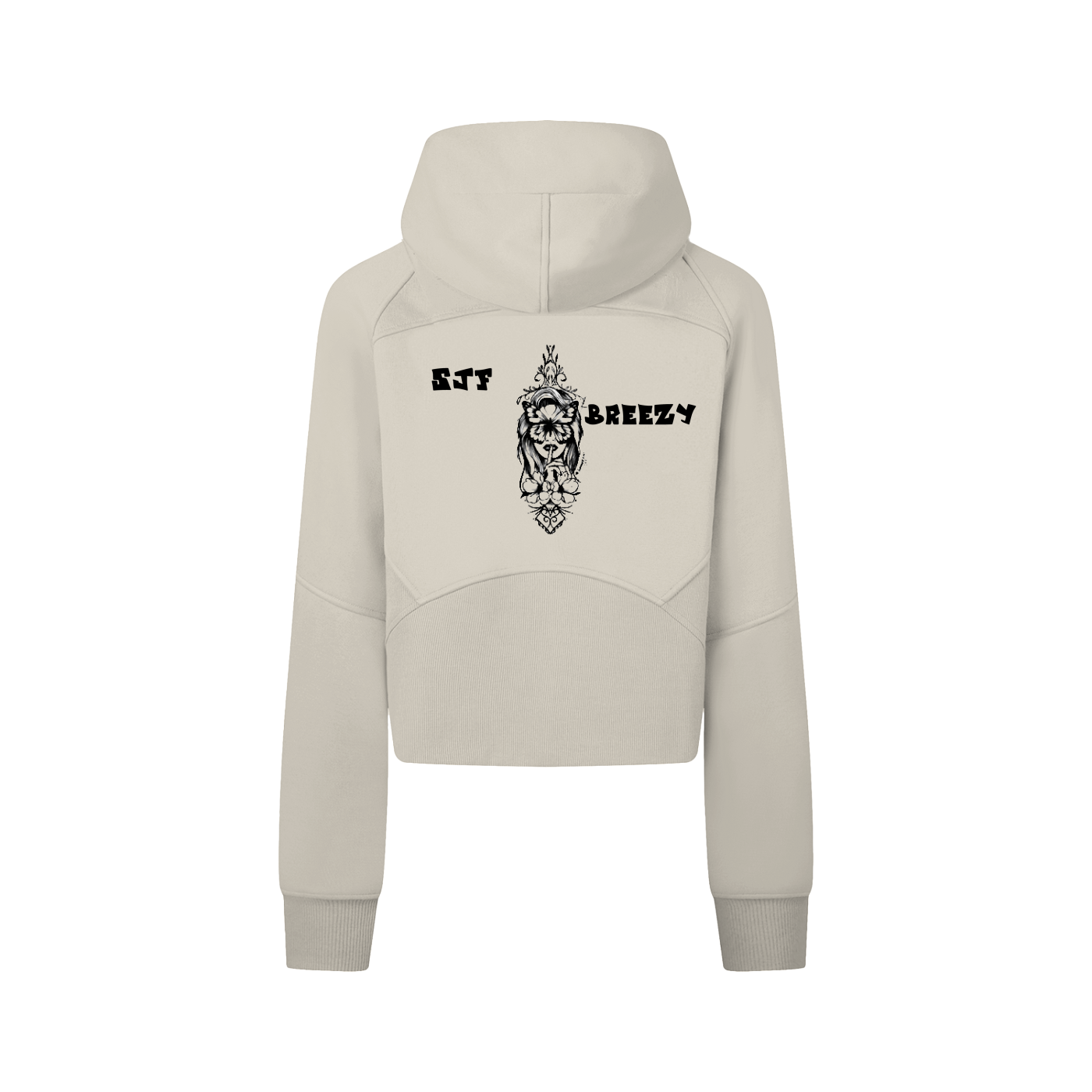 VintageBreezy Cropped Zip up Hoodie