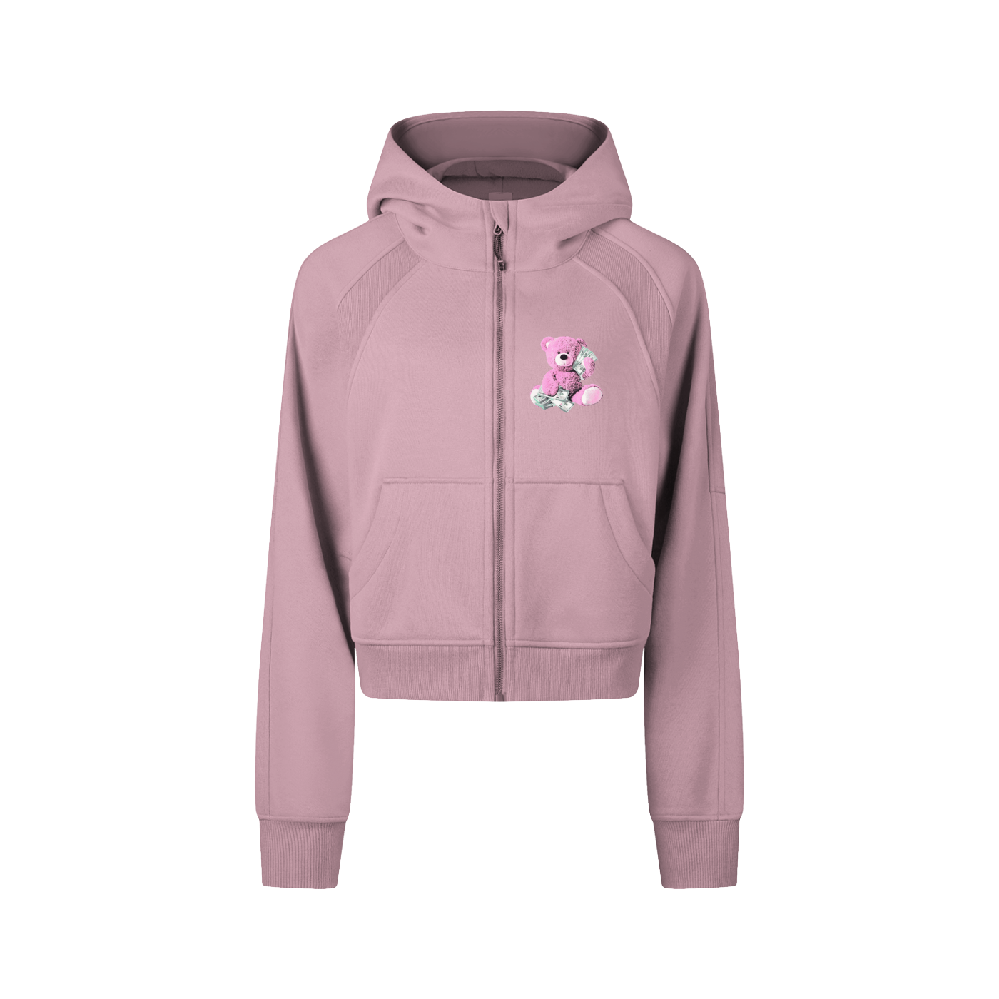 VintageBreezy Cropped Zip up Hoodie