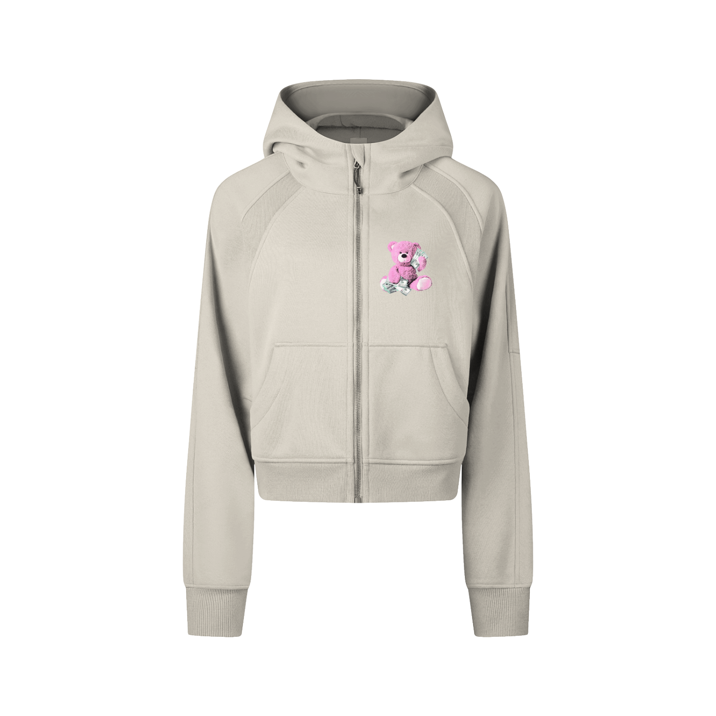 VintageBreezy Cropped Zip up Hoodie