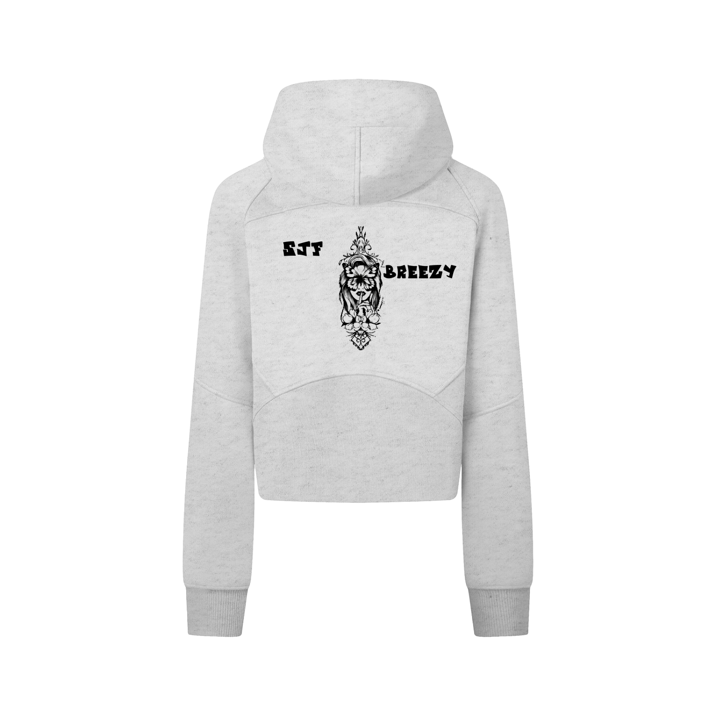 VintageBreezy Cropped Zip up Hoodie