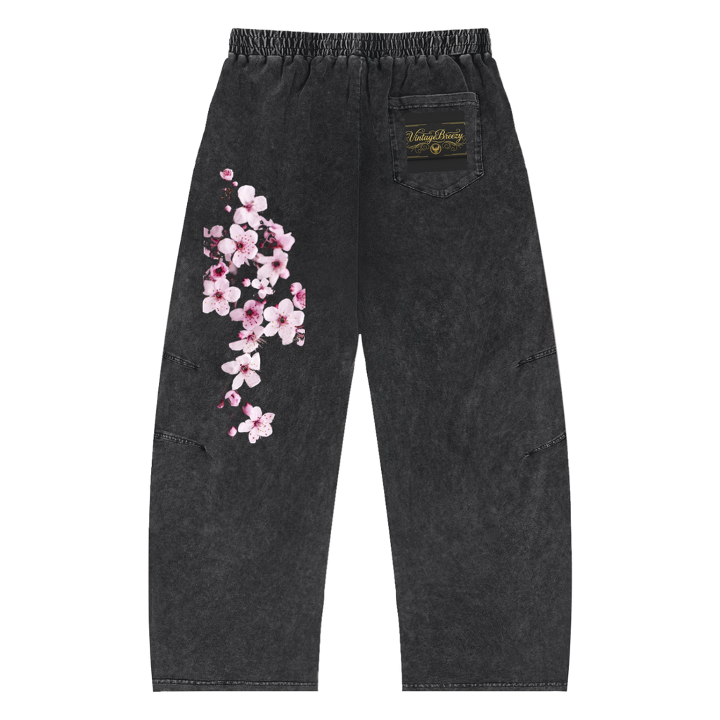 VintageBreezy Drawstring Cotton Pants