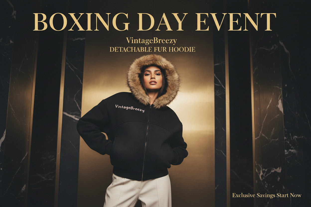 Editorial Boxing Day Banner - Fur Hoodie