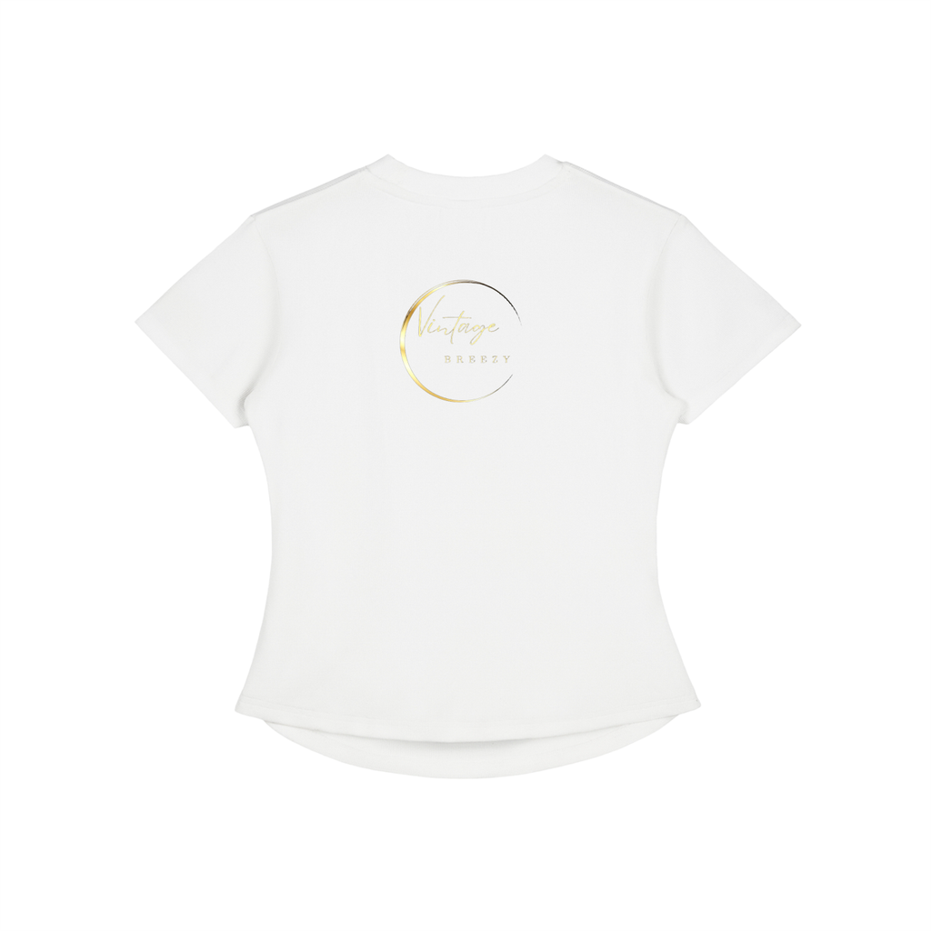 Vintaged-Wash Bodycon Cotton T-Shirt