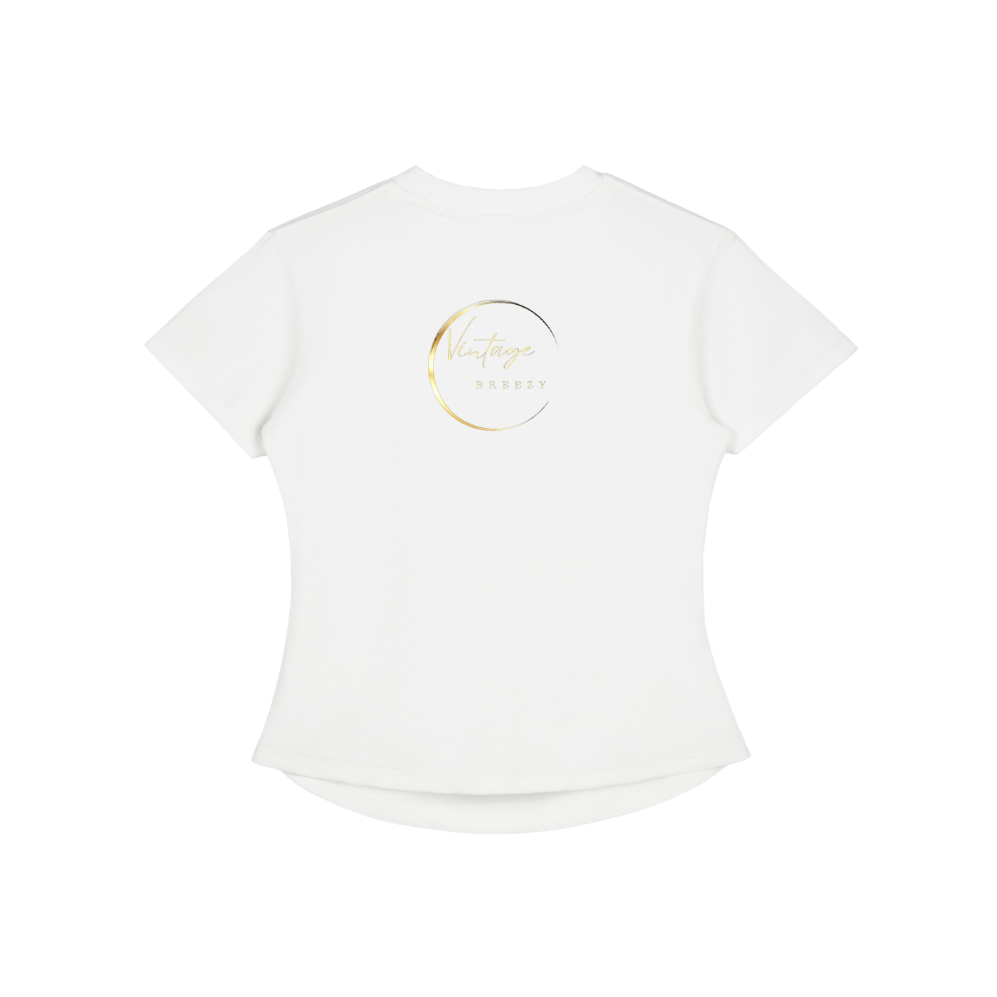 Vintaged-Wash Bodycon Cotton T-Shirt