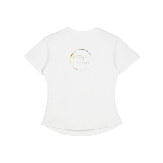 Vintaged-Wash Bodycon Cotton T-Shirt