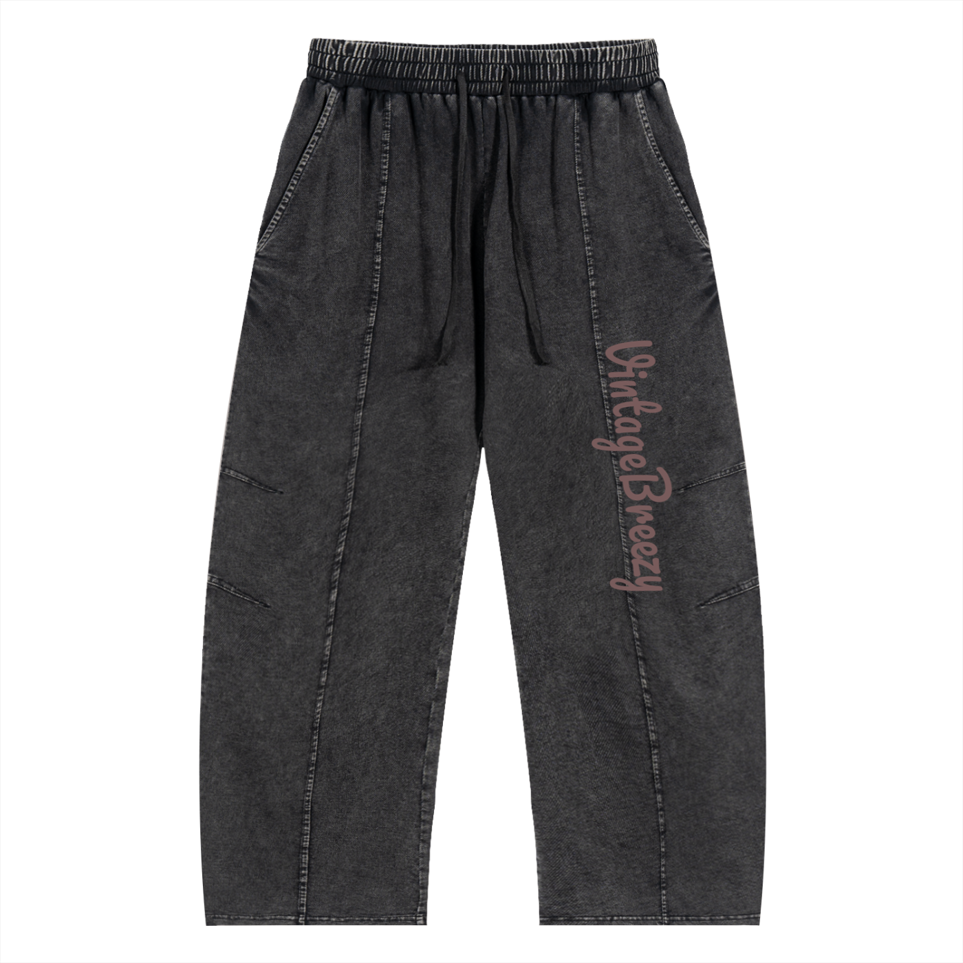 VintageBreezy Drawstring Cotton Pants