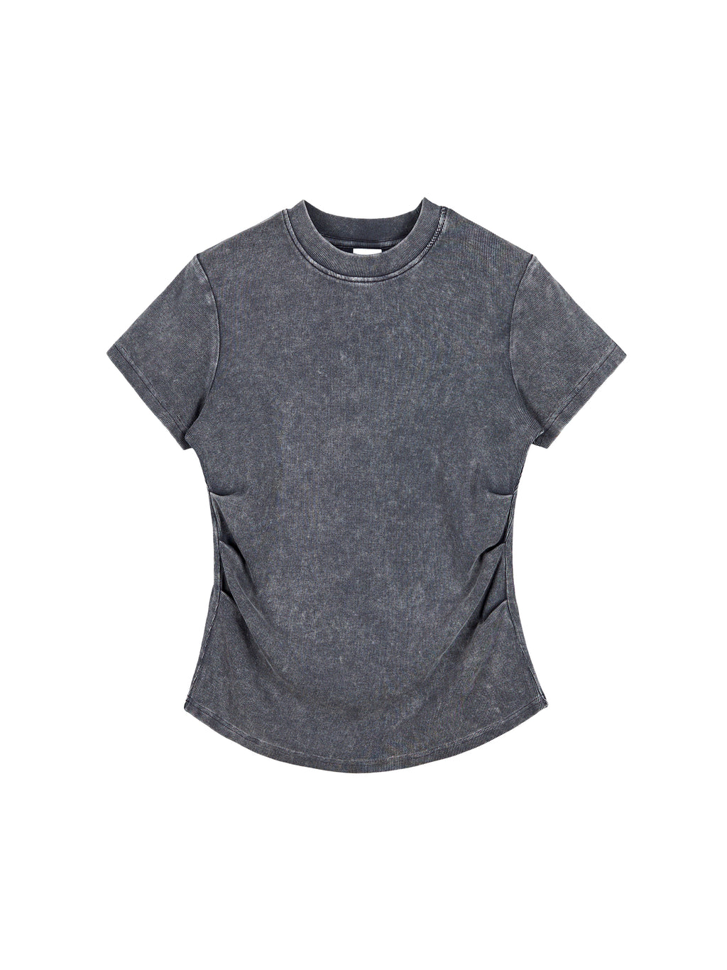 Vintaged-Wash Bodycon Cotton T-Shirt