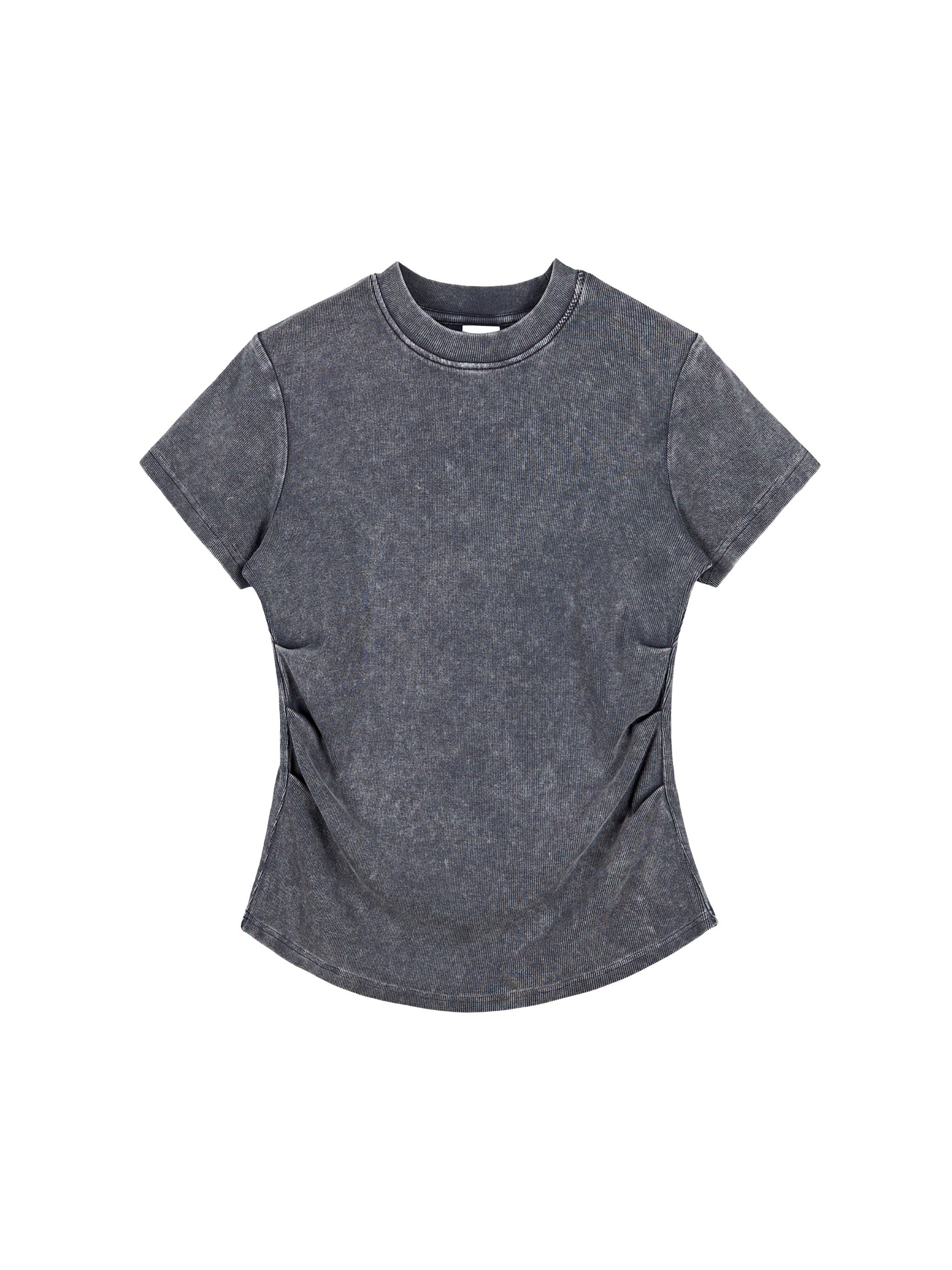 Vintaged-Wash Bodycon Cotton T-Shirt