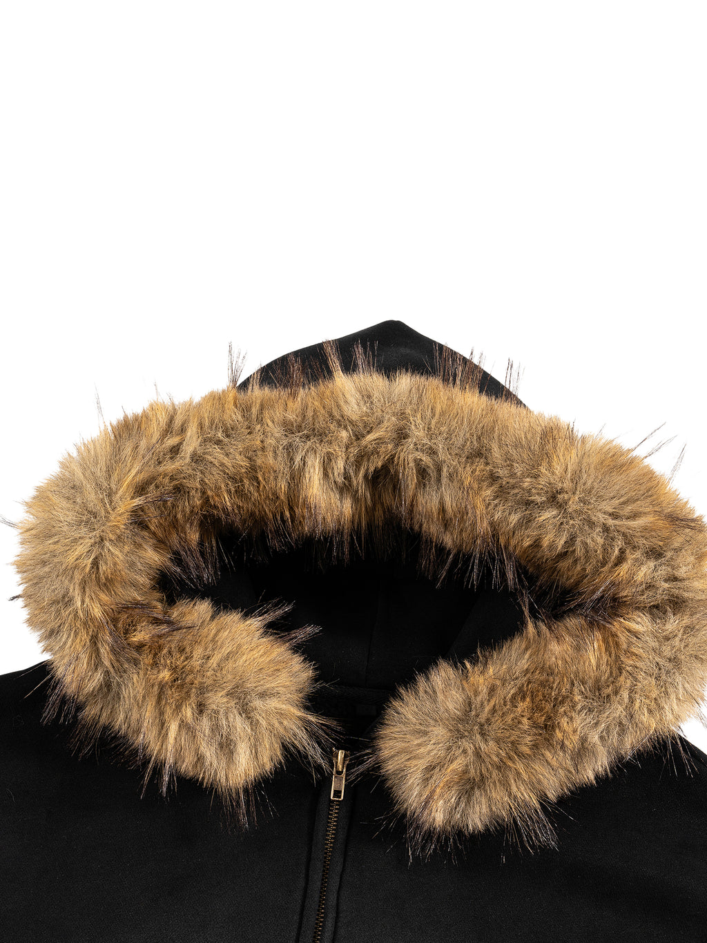 VintageBreezy Detachable Fur Hoodie